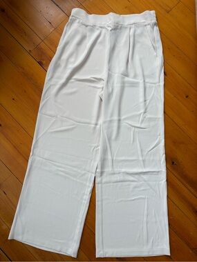 MELLODAY Light Ivory Elastic Waist Trousers